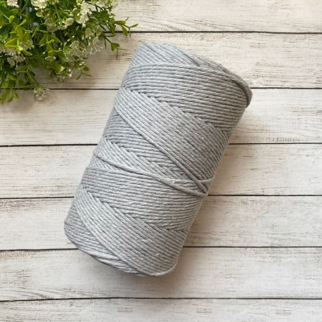 Polycotton Peinado Gris Perla 3mm.