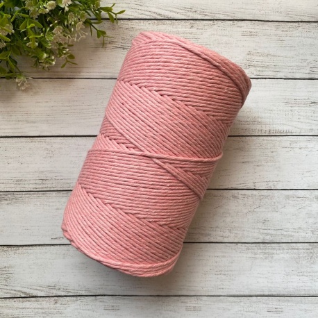 Polycotton Peinado Rosado 3mm.