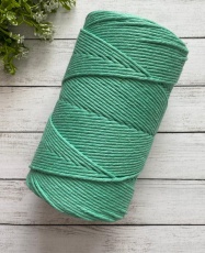 Polycotton Peinado Verde Menta 3mm.