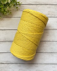 Polycotton Peinado Amarillo 3mm.